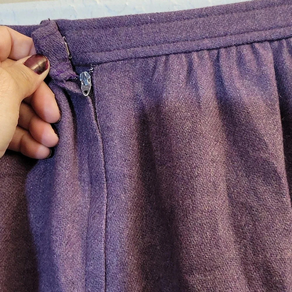 Vintage Wool Blend Pleated The Villiger Mini Skirt 14